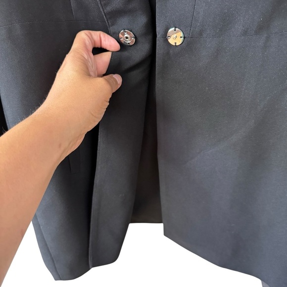 Rachel Zoe 1 Button Blazer Size Lg Black Minimal Office Neutral Closet Staple - Picture 7 of 9